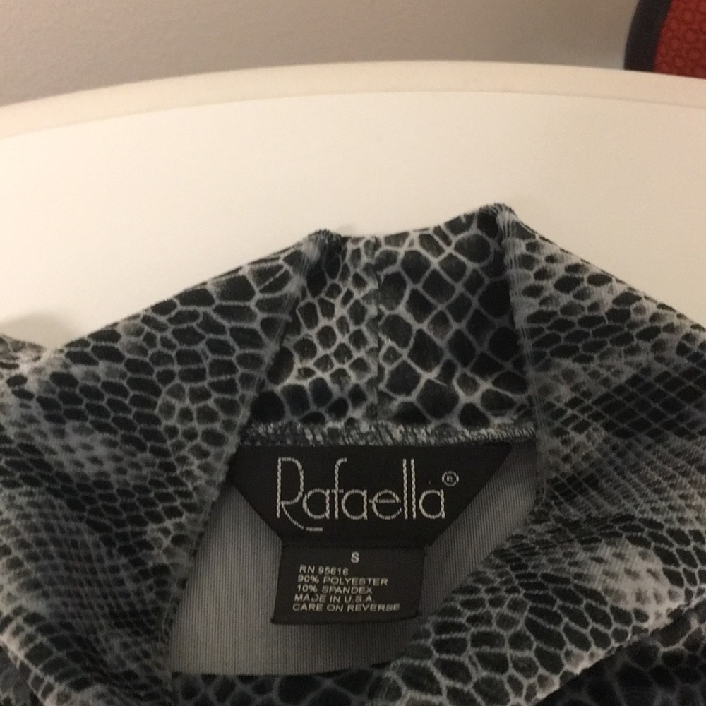 mock turtleneck animal print pattern velour